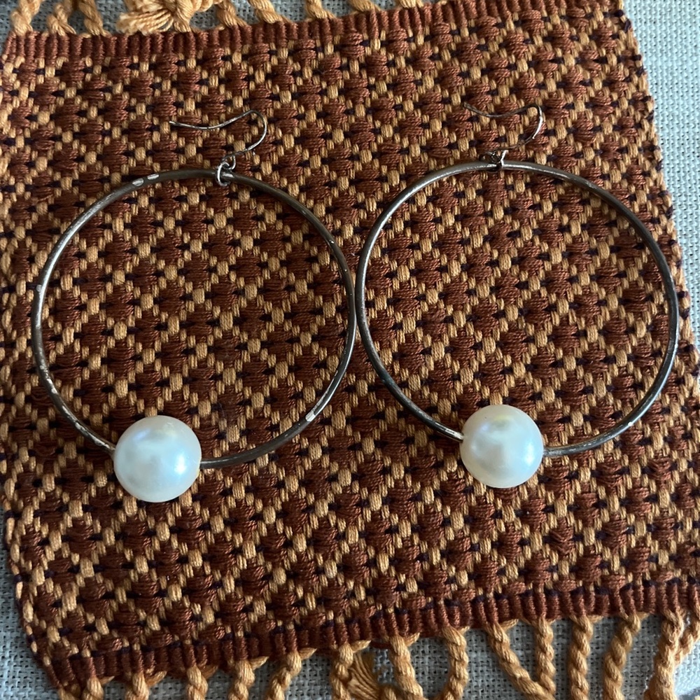 Gold hoop earrings